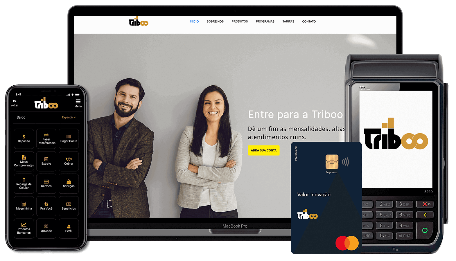 Triboo Fintech Conta Digital, Cartão de Crédito e Maquininha de Cartão